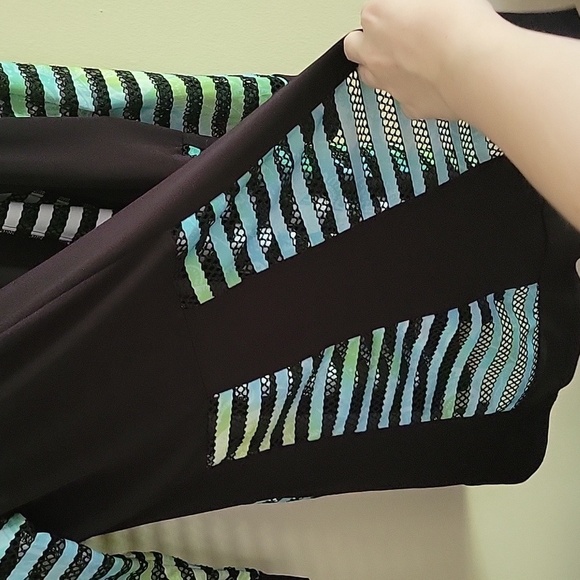 Fashque Studio Colorful Striped Mesh Cardigan Jacket - Picture 5 of 7